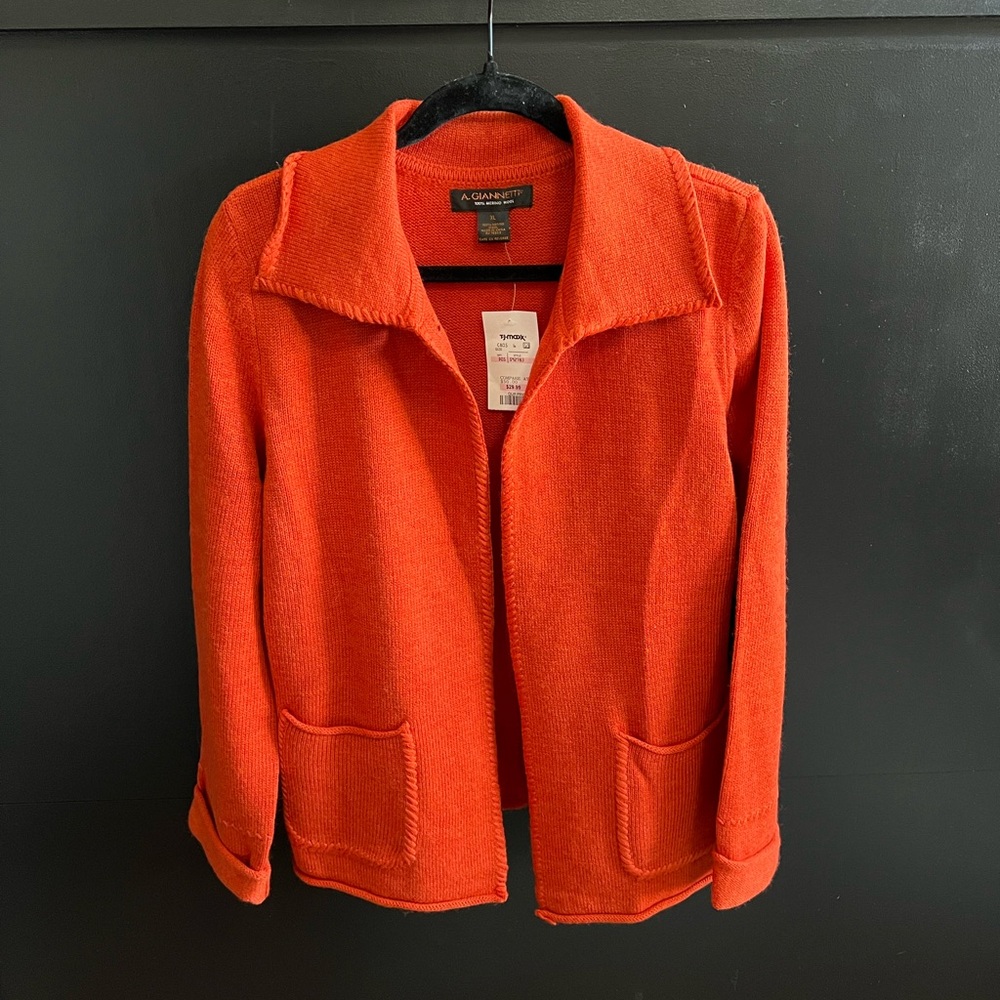 A. Giannetti Vibrant Orange Blazer